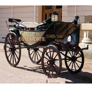 Style ouvert Grande calèche Landau Équitation Royal Horse Carriage Fabricant White Horse Drawn Vis-à-vis Carriage - Product Image 1