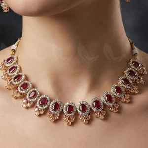 Fashion Artificial Jewellery Gold Plated Brass Alloy Luxury <b>Small</b> Pearl Beaded Wedding Necklace and <b>Earring</b> Jewelry Sets <b>Women</b> - Product Image 4