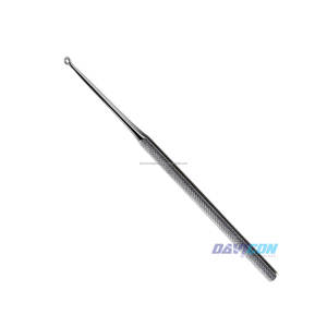 Curette d'oreille Buck #2 coudée émoussée 3.6mm O.D. Base d'instruments chirurgicaux en acier inoxydable de 5 7/8In (15cm) - Product Image 3