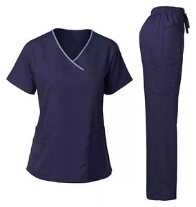 Venta al por mayor OEM uniformes de hospital para las mujeres cómodas camisetas y pantalones elásticos profesional médico Scrub Set OEM servicio - Product Image 5