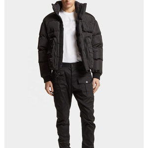 Veste matelassée d'hiver imperméable à col montant pour hommes en gros, veste matelassée personnalisée pour l'extérieur - Product Image 2