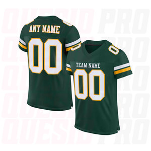 En stock, maillot de football américain de haute qualité, maillot d'équipe de club, logo personnalisé, nom, polyester mesh, pour hommes, femmes, jeunes, sublimation - Product Image 1