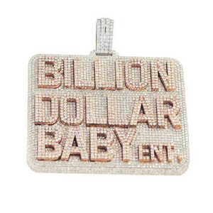 Colgante de Moissanita Personalizado de Lujo con Detalles de Estrellas, Chapado en Oro, Plata de Ley, Joyería Hip Hop - Product Image 2