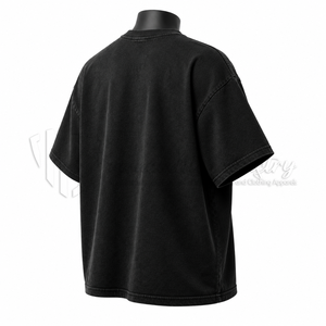 Camiseta Negra Extra Grande de Algodón con Estampado Gráfico Rojo, Estilo Urbano, Camiseta de Manga Corta con Cuello Redondo para Hombre - Product Image 4