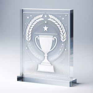 Trofeo de premio de cristal acrílico de fútbol personalizado translúcido claro Logotipo de regalos de equipo deportivo de lujo - Product Image 6