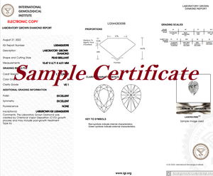 ลูกแพร์1.5กะรัตเพชรที่โตแล้วได้รับการรับรองจาก VVS เพชรสังเคราะห์สีขาว HPHT CVD สำหรับเครื่องประดับรูปทรงแฟนซี - Product Image 2