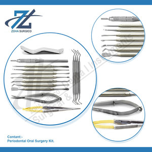 ชุดผ่าตัดช่องปากสแตนเลสสตีลพื้นฐานสำหรับขั้นตอนทางทันตกรรมปริทันต์เครื่องมือผ่าตัดน้ำหนักเบาได้รับการรับรอง CE ISO - Product Image 4