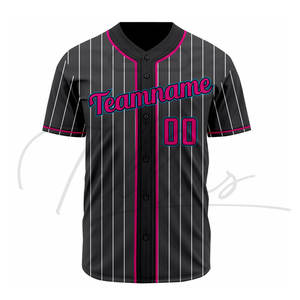 Maillots de baseball à la mode, design unique, sublimation, logo d'équipe, nom, numéro, coupe courte, séchage rapide, respirant, pour hommes - Product Image 1