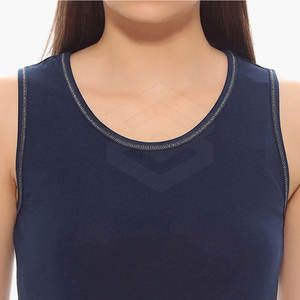 Camiseta sin mangas de alta calidad para mujer, camiseta sin mangas de algodón 100% de algodón y poliéster para ropa de gimnasio para mujer - Product Image 6