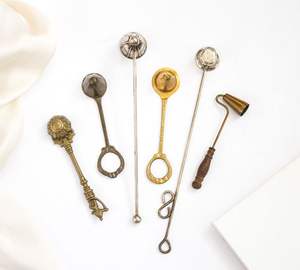 Accessoires pour bougies en acier inoxydable, ensemble d'outils à crochet avec plateau - Product Image 3