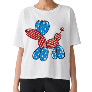 Hot Sale 100% Premium Cotton Women's <b>T</b>-<b>Shirt</b> Casual <b>Sequin</b> Embroidered Patchwork Design Super Comfortable Eco-Friendly Summer - Product Image 2