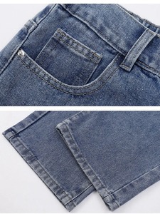 Jeans de Mezclilla de Pierna Ancha y Corte Recto Clásico para Hombre, Estilo Coreano 2025, para Uso Diario Informal - Product Image 3