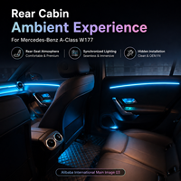 Kit d'éclairage ambiant LED RGB 64 couleurs pour Mercedes Benz W177 12V, éclairage d'ambiance intérieur, décoration de voiture