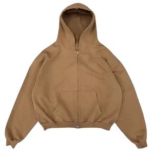Sudaderas con capucha de peso pesado para hombre, fabricante de Pakistán, sudadera con cremallera completa de hombro caído de gran tamaño, última moda, sudaderas con capucha de calle - Product Image 1