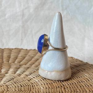 Anillo de Plata de Ley 925 con Calcedonia Acuática, Estilo Bohemio Hecho a Mano, con Engaste de Bisel, Diseño Único, Regalo de Boda para Mujer, Joyería Fina - Product Image 4