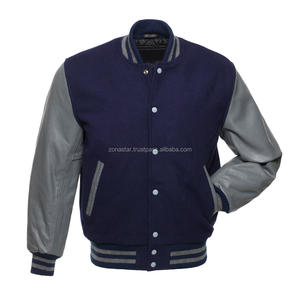 Blouson aviateur Letterman universitaire de grande taille pour hommes confortable en peau de vache hiver collège baseball lycée club respirant - Product Image 3