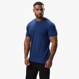 Camiseta Deportiva de Gimnasio de Secado Rápido, 100% Algodón, Ligera, Holgada, con Logotipo Personalizado OEM, para Hombre, Talla Grande, Lisa, al por Mayor, Barata - Product Image 1
