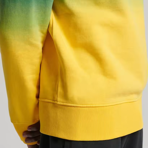 เสื้อสเวตเตอร์มัดย้อมไล่ระดับสีสำหรับผู้ชายเสื้อผ้าแนวสตรีทเสื้อมีฮู้ดเสื้อสวมหัวปักผ้ากำมะหยี่สำหรับฤดูใบไม้ร่วง - Product Image 4