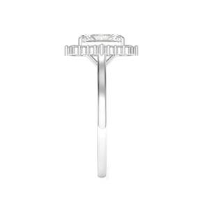 Anillo de compromiso estilo Halo de diamante cortado CTRadiant 1,00 para ella - Product Image 6