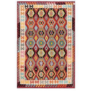 Alfombra Kilim de Maimana, Afganistán, 305 x 206 cm, Alfombras y Conjuntos Tradicionales Afganos - Product Image 1