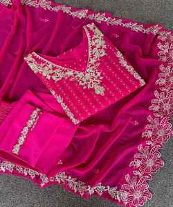 Pañuelo Africano para Mujer, Elegante, para Fiestas Formales, de Algodón, Seda y Lino, Listo para Usar, Hecho en India - Product Image 2