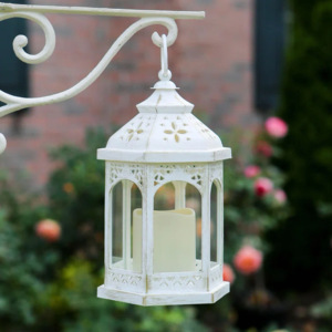 Elegante Farolillo de Exterior Estilo Marroquí, Forma Hexagonal, Hecho a Mano, Color Turquesa, Mini Farolillos - Product Image 4