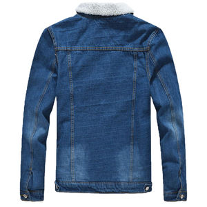 แจ็กเก็ตยีนส์บุผ้าเชอร์ปาสำหรับผู้ชายใส่สบายเสื้อแจ็กเก็ตสำหรับใส่สบายและอากาศเย็นมีสไตล์สำหรับฤดูใบไม้ร่วง - Product Image 2
