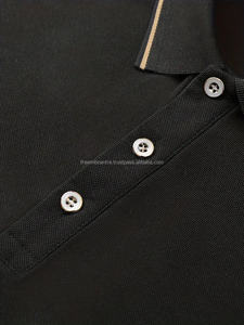 T-shirts polo pour hommes de haute qualité sur mesure Jersey 100% coton tissu gaufré respirant Plus polos, polos pour hommes - Product Image 3