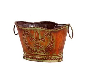 Elegante maceta de metal con construcción duradera para un uso duradero en el jardín, forma y tamaño personalizados de rana Overseas Inc - Product Image 2