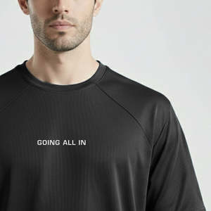 เสื้อยืดออกกำลังกายสีดำ Limitless-OP ผลิตจากผ้าโพลีเอสเตอร์ 100% แบบถัก - Product Image 5