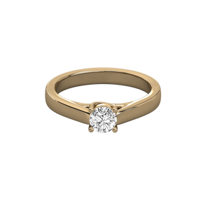 Anillo de Diamante Solitario Brillante en Oro de 14K - Product Image 4