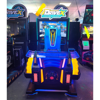 Salle de jeux vidéo de grande taille pour adultes, simulateur de course, accepteur de billets en métal anglais, jeu solo, course folle, vol sauvage, dérive