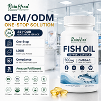 Prix de gros Huile de poisson oméga 3 500mg Capsules molles Suppléments en vrac Huile de poisson oméga 3 en gélules