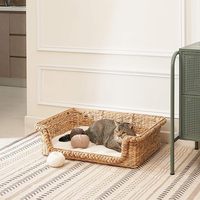 Vietnamse handgemaakte rotan dierenbed, stijlvolle, milieuvriendelijke schuilplaats voor katten en kleine honden, perfect voor comfort en thuisdecoratie