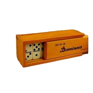 Venta caliente diseño único hecho a mano caja de dominó de madera para todas las estaciones para juegos de niños-Verano invierno otoño primavera - Product Image 1