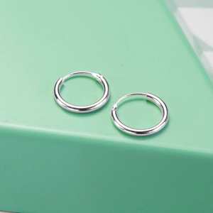 Ensemble de boucles d'oreilles pendantes en argent sterling de trois tailles différentes 12mm 14mm 16mm 1.8mm d'épaisseur Cadeau de mariage Super Saver Pack - Product Image 3