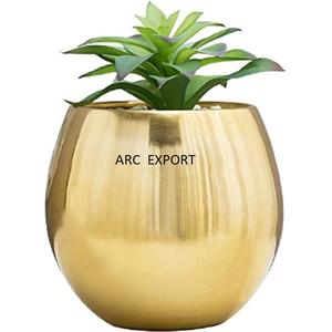 Décoration en métal brillant doré Nouveau design en métal de meilleure qualité avec décoration florale en métal doré Vase antique au meilleur prix - Product Image 2