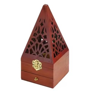 Luxury Ramadan Gift Eco-Friendly Natural <b>Wooden</b> High Quality Arabic Design Indian Made Incense <b>Burner</b> Religious - Product Image 3