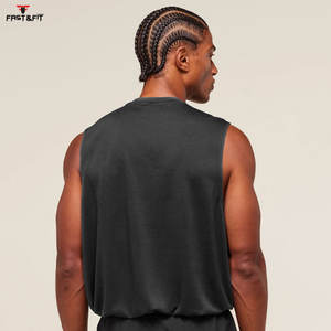 Débardeur 100% coton de haute qualité pour hommes pour les entraînements décontracté Fitness Singlet Bodybuilding Top sans manches - Product Image 2