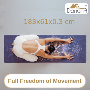 DarianA Owl Design Tapis de yoga rectangulaire en PU antidérapant universel pour fitness - Product Image 6