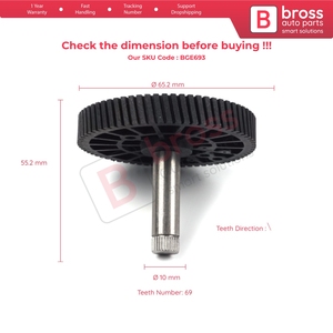 A1698201440เกียร์สำหรับ W245 B150 2005-2011มอเตอร์ที่ปัดน้ำฝนด้านหน้าแบบ BGE693 - Product Image 6