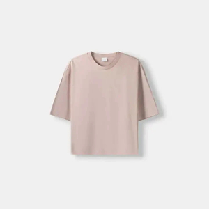 T-shirts amples à épaules tombantes en coton biologique 100% tricoté de haute qualité OEM, avec logo imprimé, vente en gros - Product Image 6