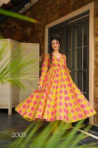 ผ้าเรยอนลายพิมพ์ดิจิทัล anarkali kurti และ plazzo ผู้ผลิตและผู้จัดจำหน่ายจาก surat ในอัตราที่ต่ำที่สุด - Product Image 4