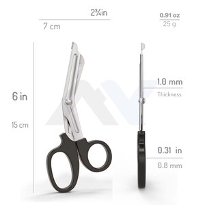 Ciseaux de traumatologie en acier inoxydable de qualité supérieure, ciseaux de pansement pour les soins infirmiers et les premiers secours, ciseaux utilitaires EMT - Product Image 5