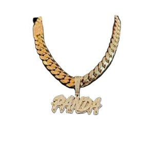 Pendentif Lettre Personnalisé Sertie de Diamants Moissanite VVS1 Style Hip Hop Collier Personnalisé Passe le Testeur de Diamants F - Product Image 1