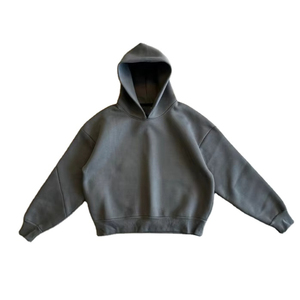 2025 personnalisé hiver surdimensionné coton poids lourd hommes blanc plaine recadrée Boxy fermeture éclair à capuche - Product Image 6