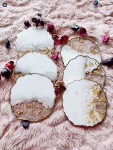 Juego de Posavasos de Resina Duraderos y Personalizables de Primera Calidad con Impresión UV, Diseños de Arte Moderno y Estilo Americano para Recuerdos de Boda - Product Image 4