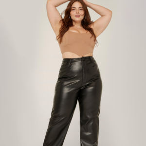 Pantalones de Cuero Oversize para Mujer, de Alta Calidad, Transpirables, de Cintura Media, Estilo Casual, de Pierna Completa, Novedad 2024 - Product Image 5