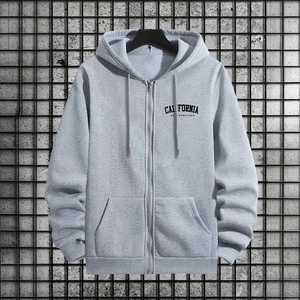 Conjunto de chándal de peso pesado Unisex para entrenamiento de gimnasia, chaqueta de tela transpirable, cuello con capucha, pantalones, logotipo frontal, ropa deportiva para correr - Product Image 2