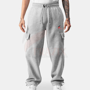 Pantalon cargo décontracté pour homme, taille haute, coupe ample, léger, pour l'extérieur et l'entraînement - Product Image 1